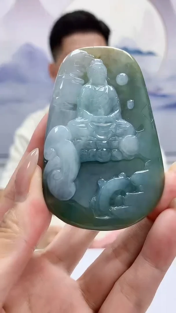 未镶嵌定制翡翠4917MM-毛货挂件12
