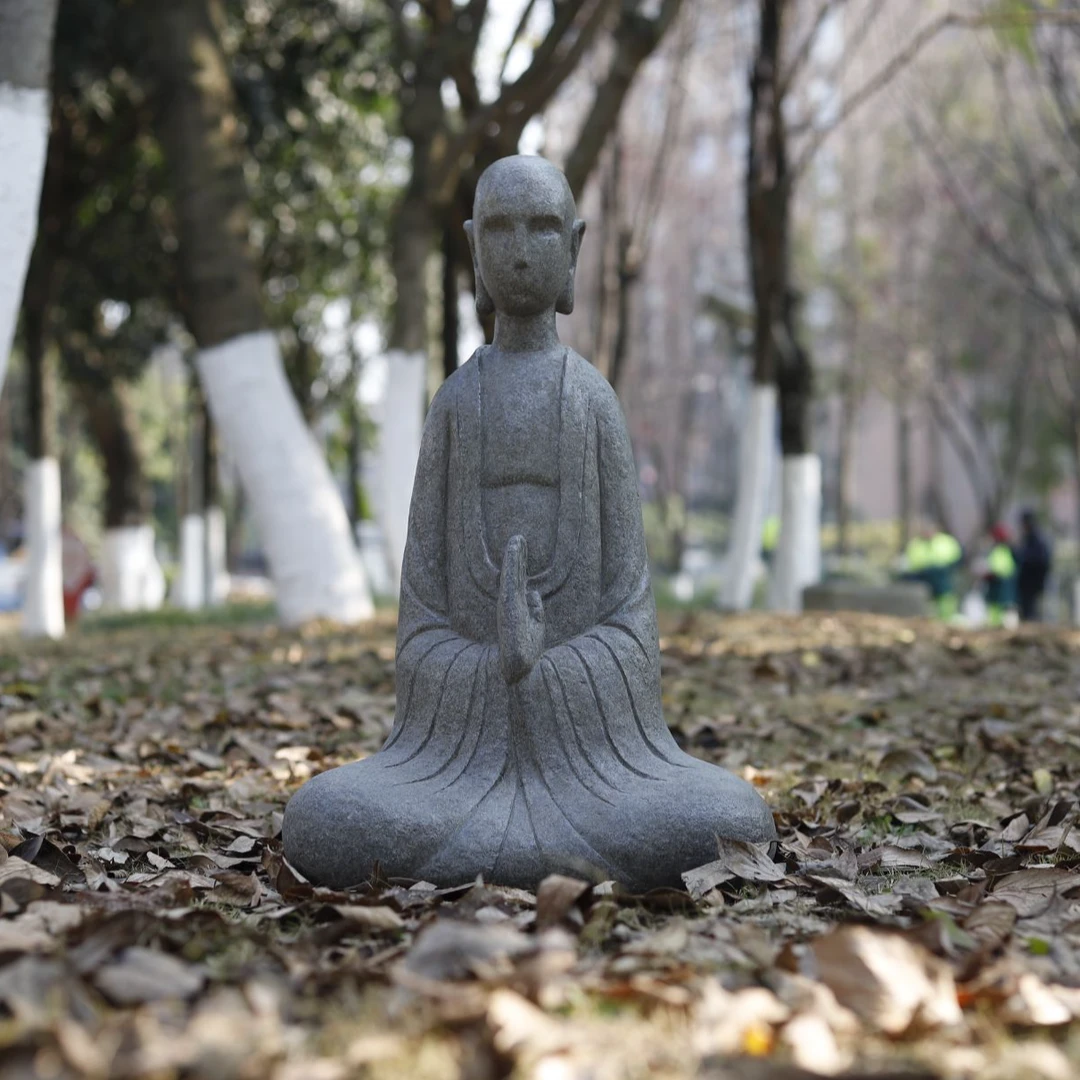新中式禅意静修僧人B款造景装饰景观小品摆件户外园林庭院布置