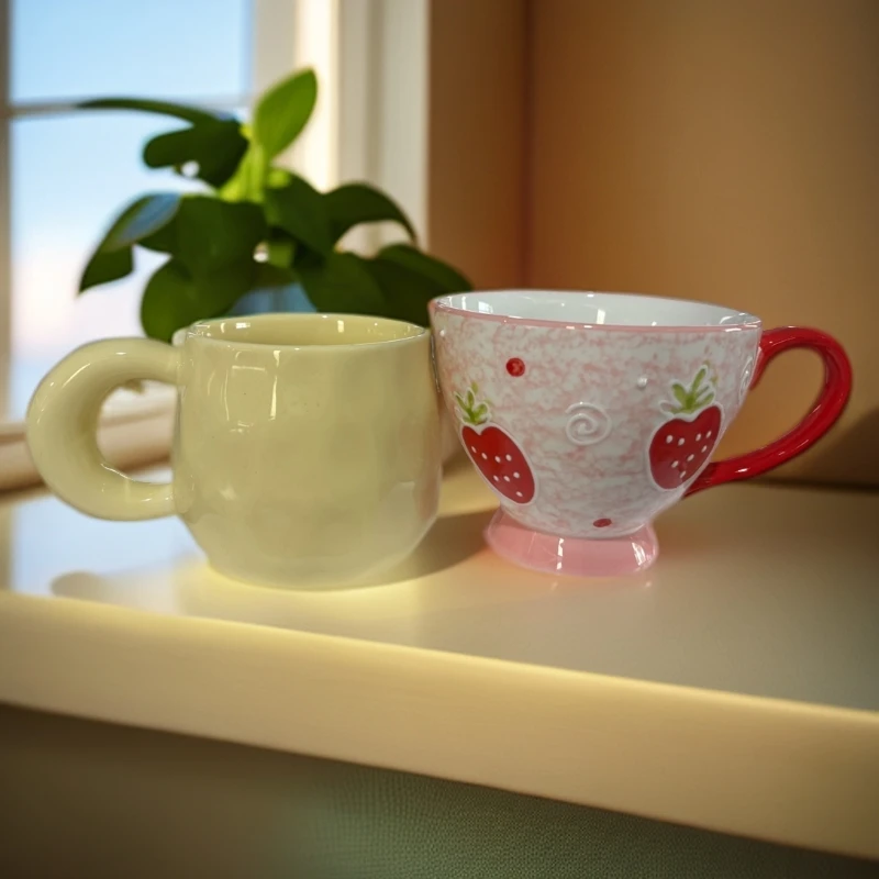 401-600下单请看第二张图瑕疵马克杯可爱情侣复古家用创意大容量