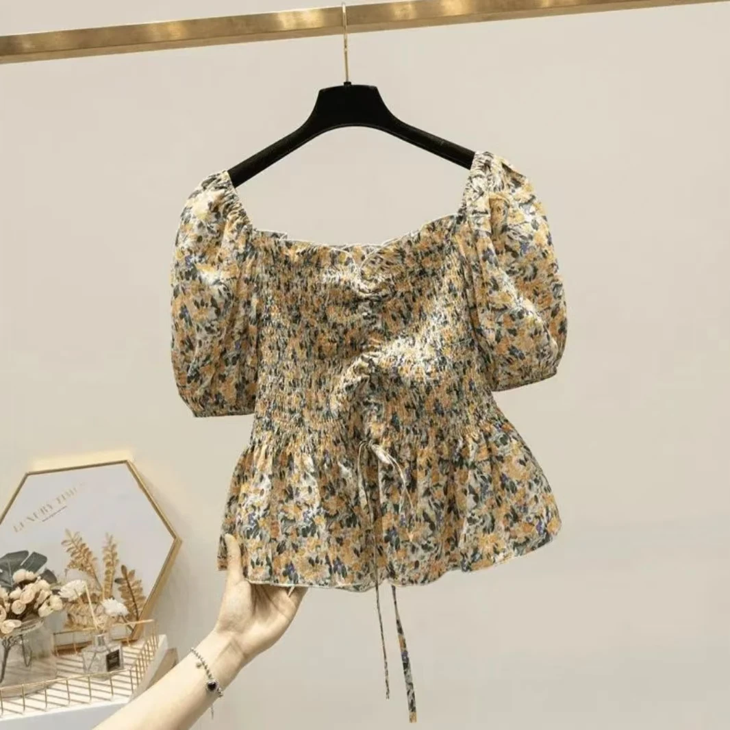 061-065火火的点点专属链接，连衣裙碎花短款泡泡袖时尚