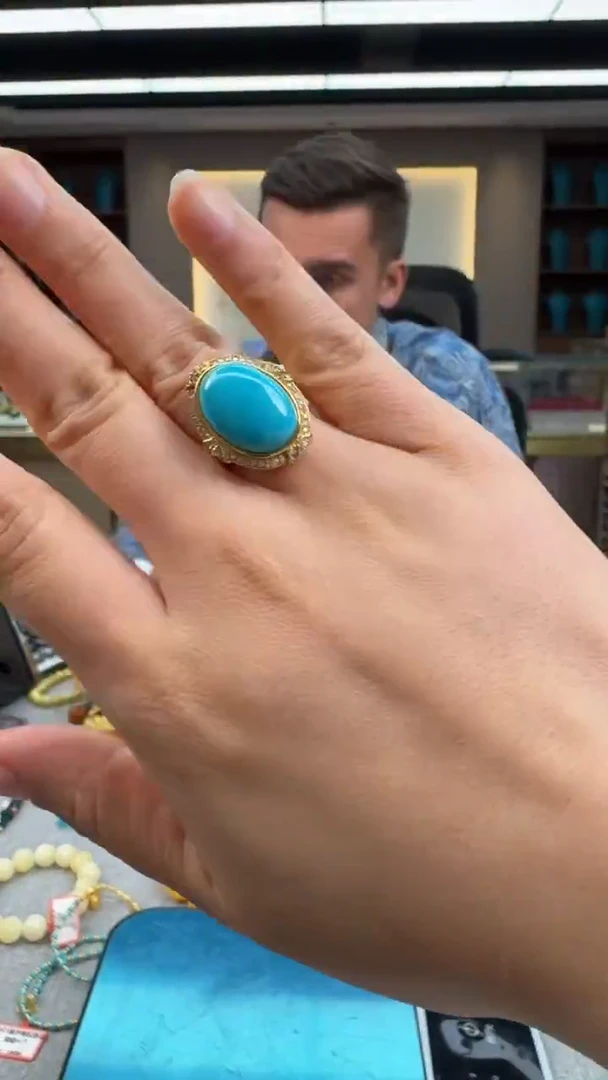 【闪购商品】绿松石戒指银S925镶嵌序列号173