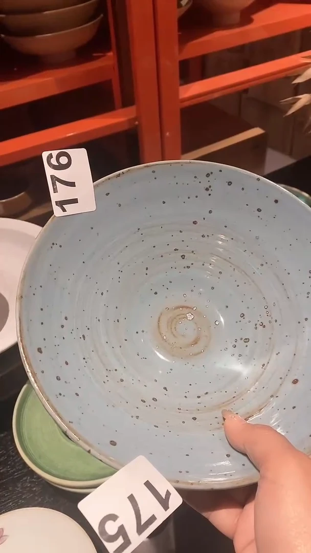 【闪购商品】碗176蓝马点斗笠碗
