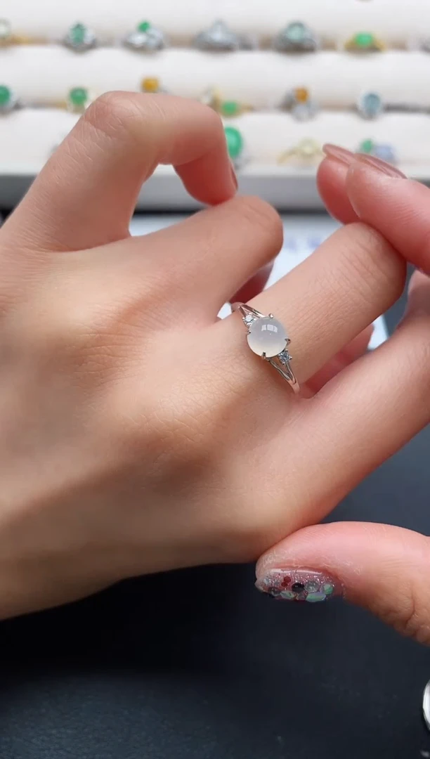 银S925镶嵌戒指翡翠1111111111+5