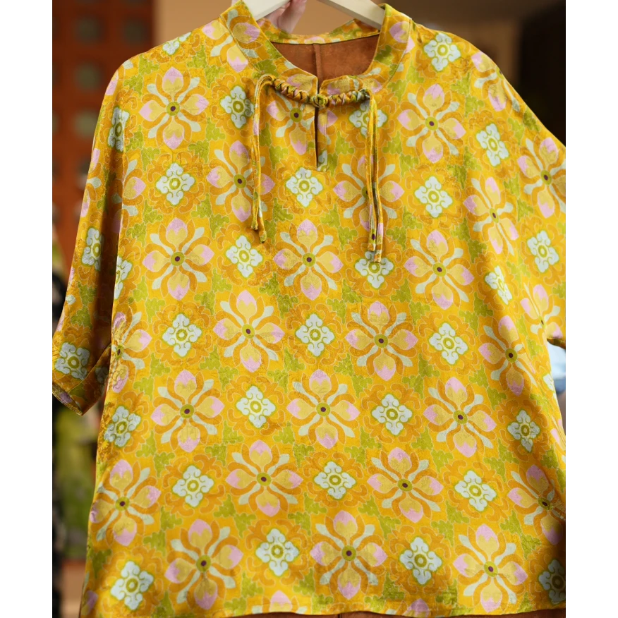 金轮映晓<<非遗美学>>1186时尚减龄真丝新款衬衣