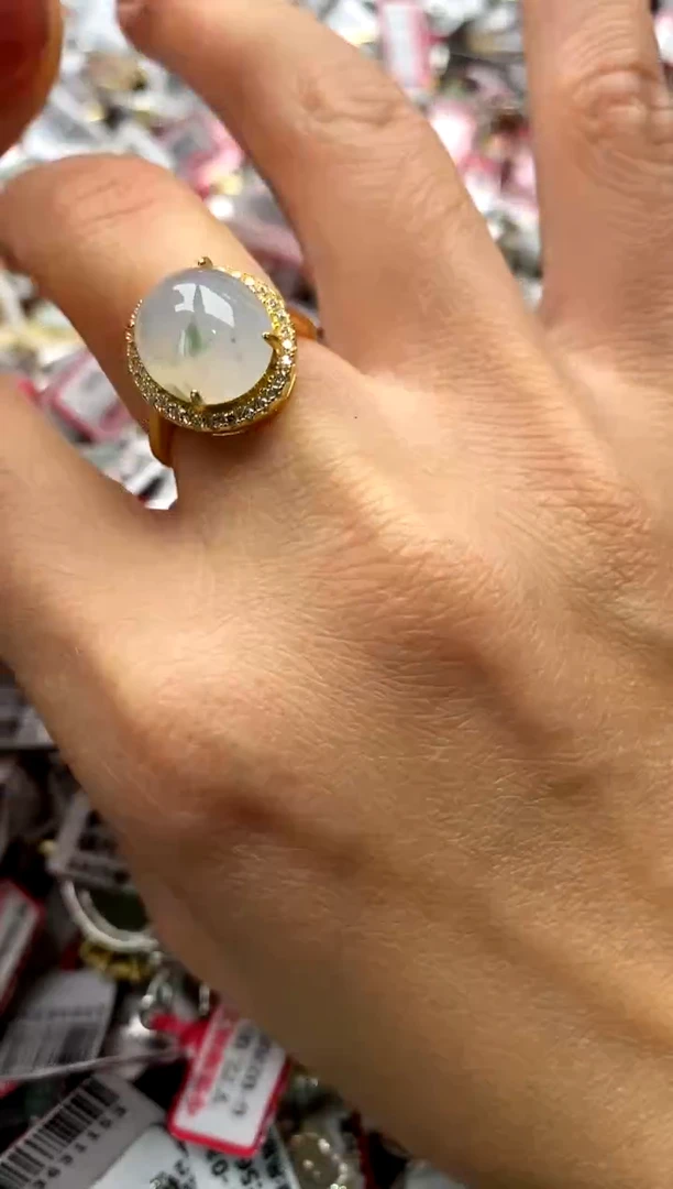 【闪购商品】翡翠戒指银S925镶嵌44444444    3