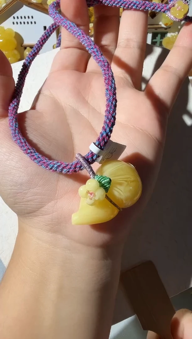 蜜蜡项链未镶嵌蜜蜡葫芦项链