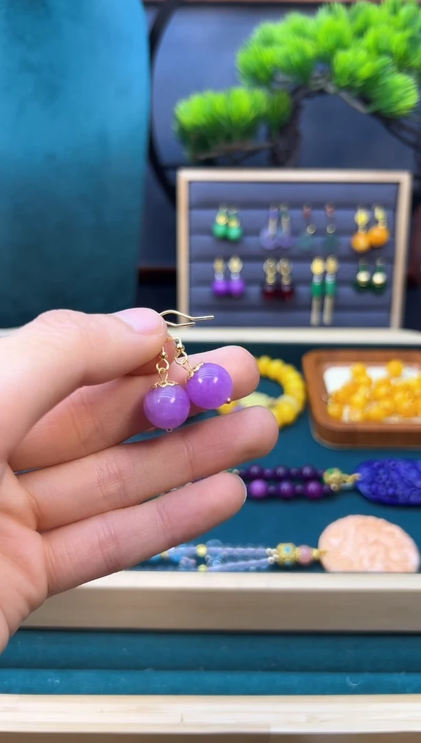 【闪购商品】翡翠耳饰14K金镶嵌E330       