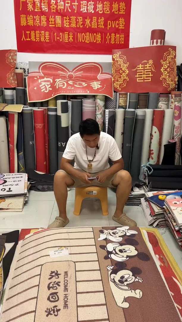 不退不换瑕疵丝圈地毯100*140cm177