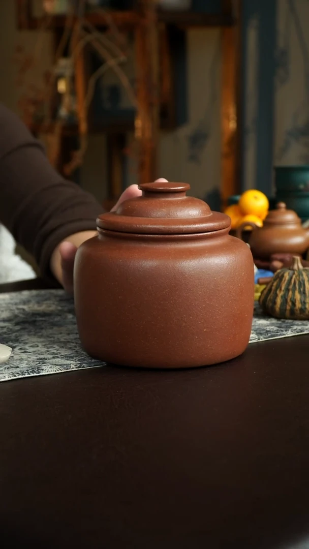 茶杯紫砂8号 微瑕茶叶罐徐群老师 宜兴紫砂原矿作品