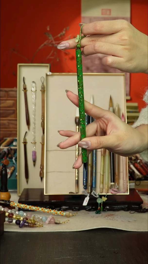 38号闪孤品高货毛笔链接 清水试笔 蘸墨不退