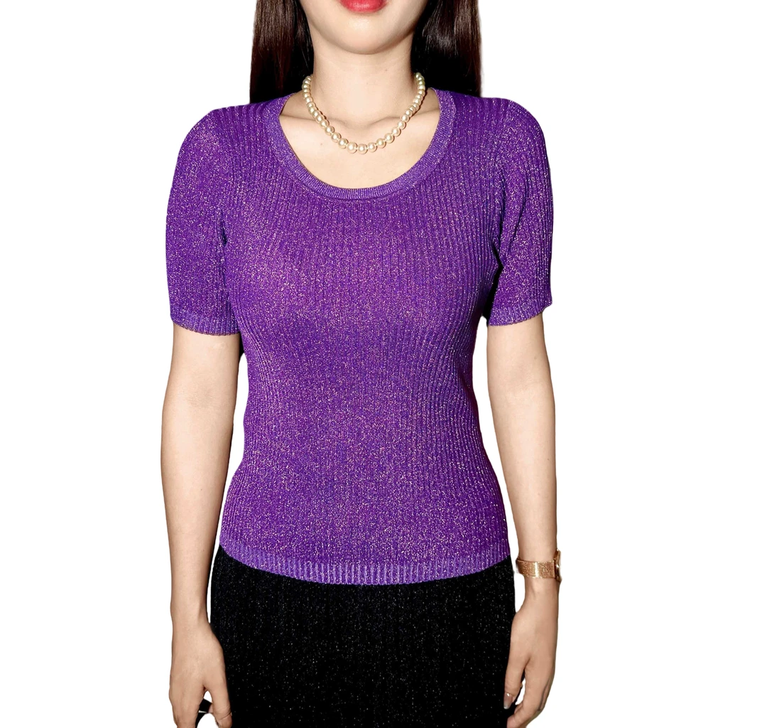 【星辰纱语】FFC007意大利水晶纱春夏新款减龄爆款精致女士套头衫