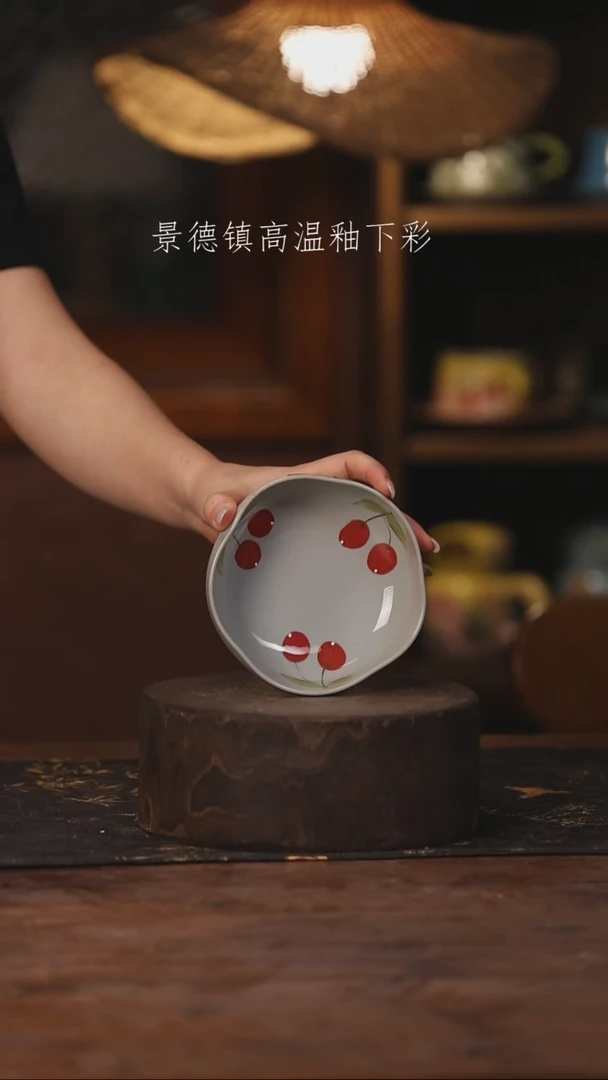 陶瓷景德镇高温釉下手绘陶瓷357