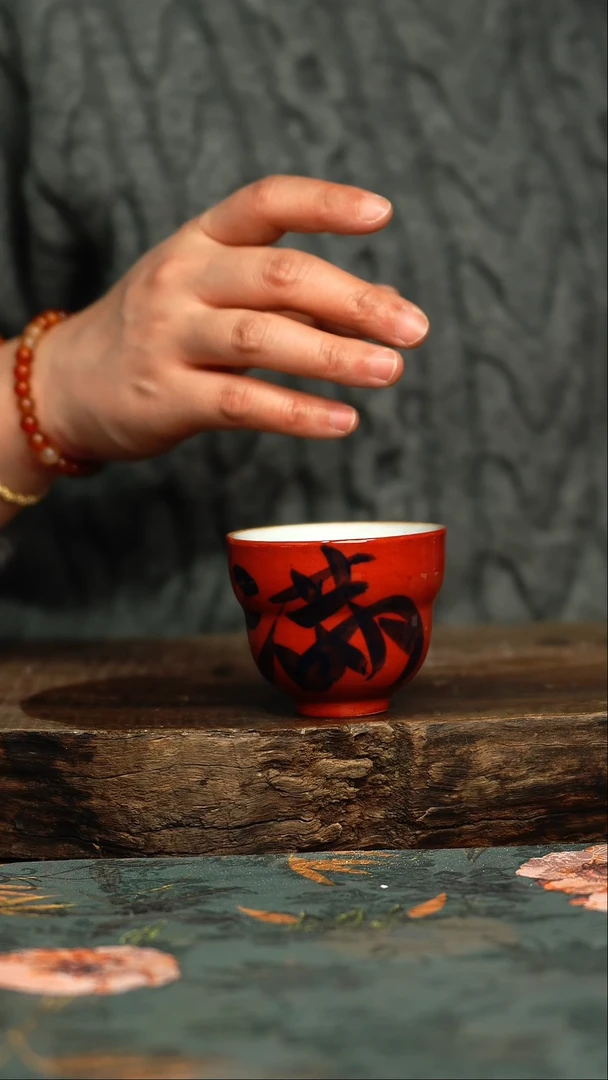 【闪购商品】杯釉下彩手工手绘同款陶器