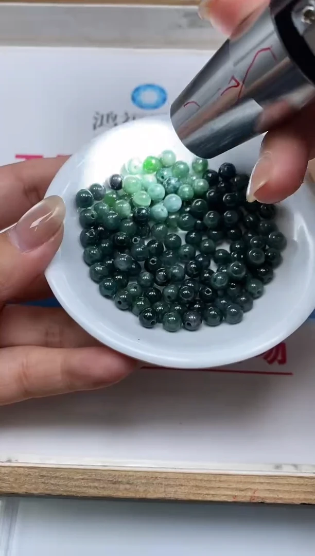 翡翠散珠未镶嵌M729 蓝水翡翠6mm30个12元