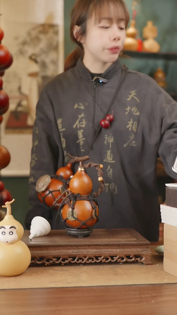 【闪购商品】47号精品天然大漆工艺防渗内胆酒葫芦~