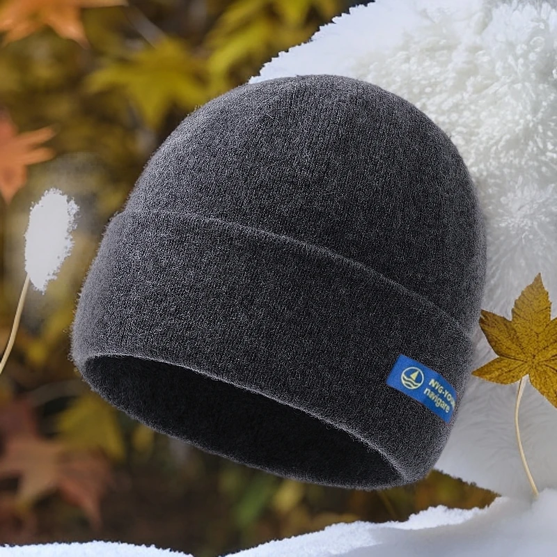 Navigare纳维凯尔小帆船秋冬针织保暖包头帽弹力时尚冷帽大头围