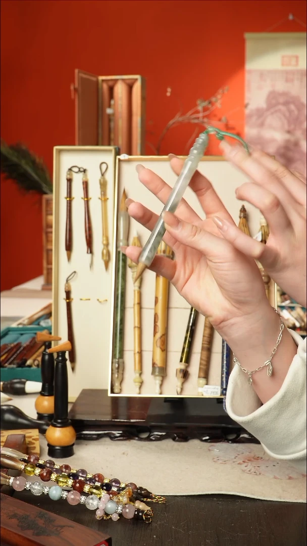 255号闪孤品高货毛笔链接 清水试笔 蘸墨不退