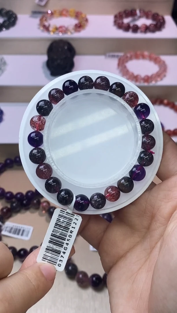 【闪购商品】水晶手链未镶嵌黑加仑超七单圈8m+