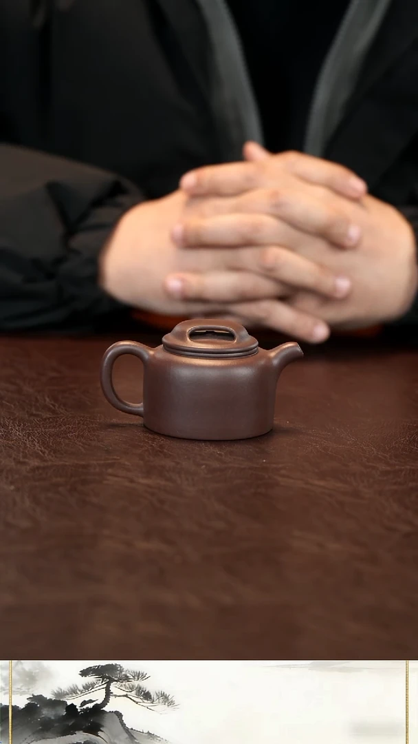 茶壶紫砂全手工  老紫泥 牛盖 130cc