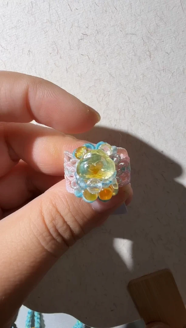 未镶嵌琥珀戒指琥珀小熊戒指