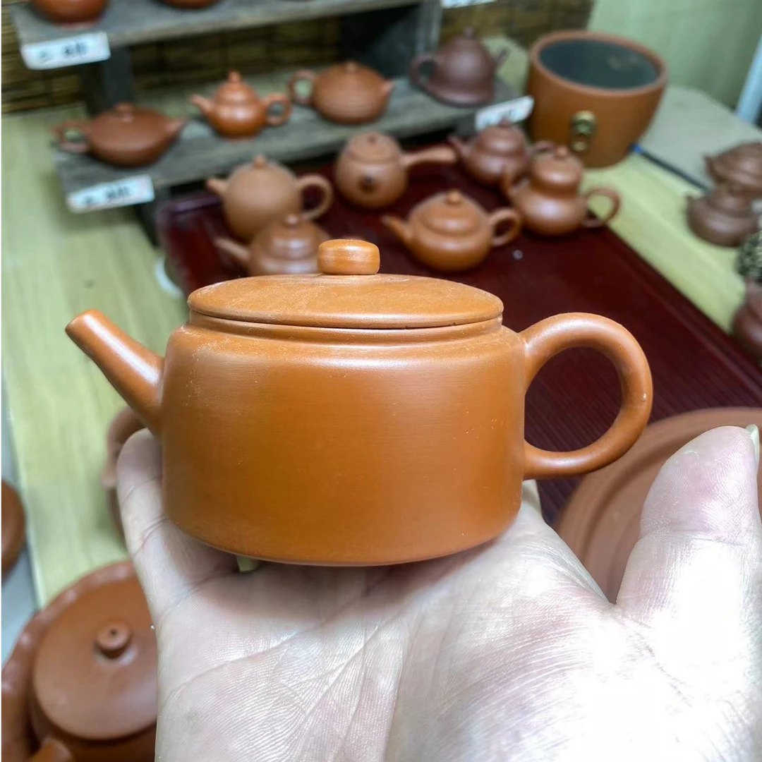 容山工坊潮州朱泥壶大开口汉瓦壶130-140ML