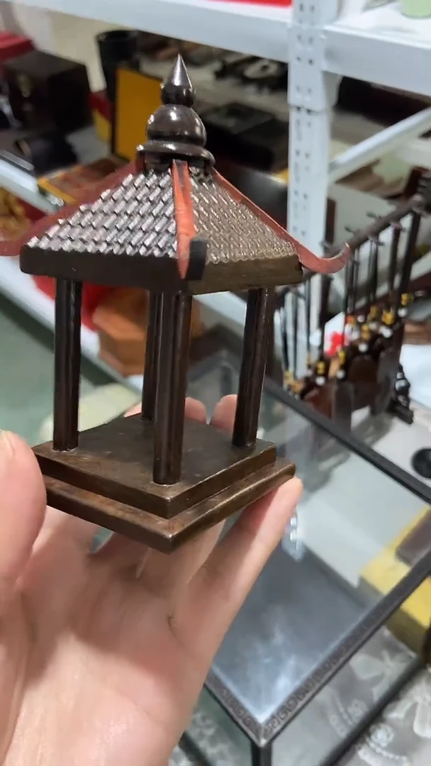 木 黑檀 四角凉亭