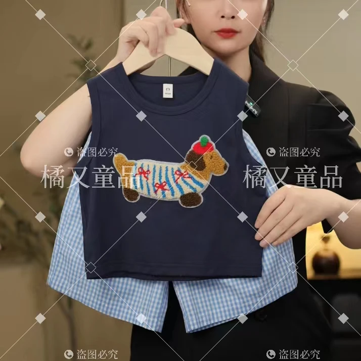 【现货】2025夏季新款男童女童休闲百搭复古宽松韩系儿童套装18731