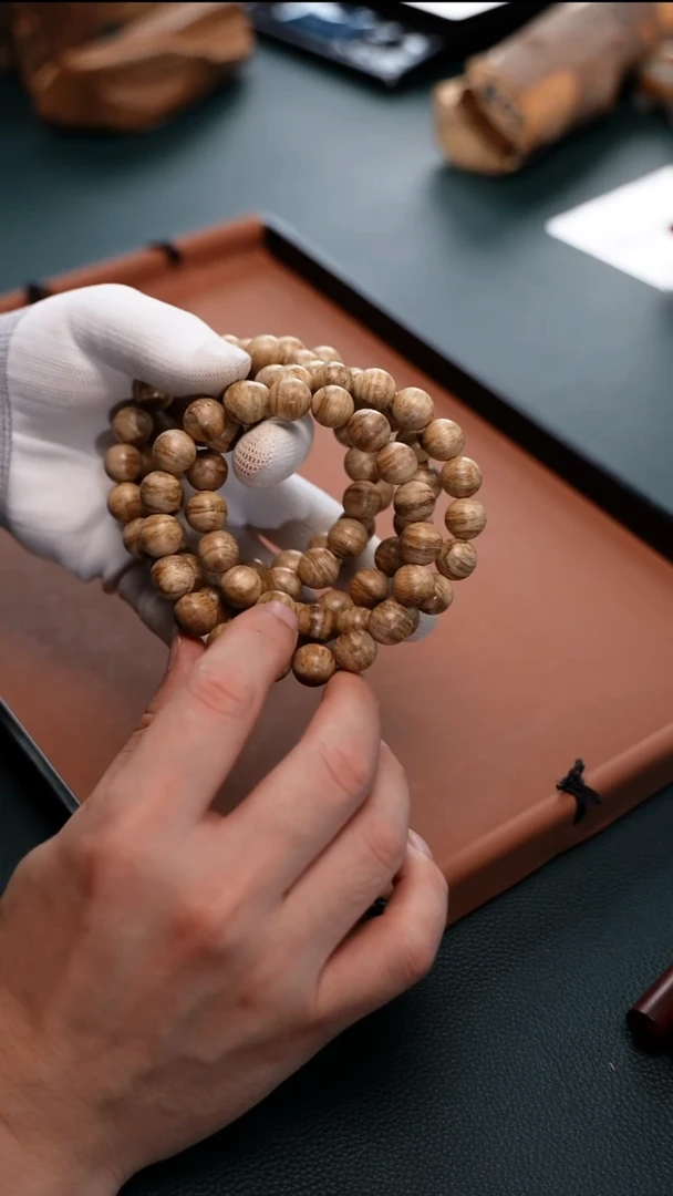 沉香手串【蒙】CLQC2512-2达拉干奶王虎斑天然沉香多样性发一