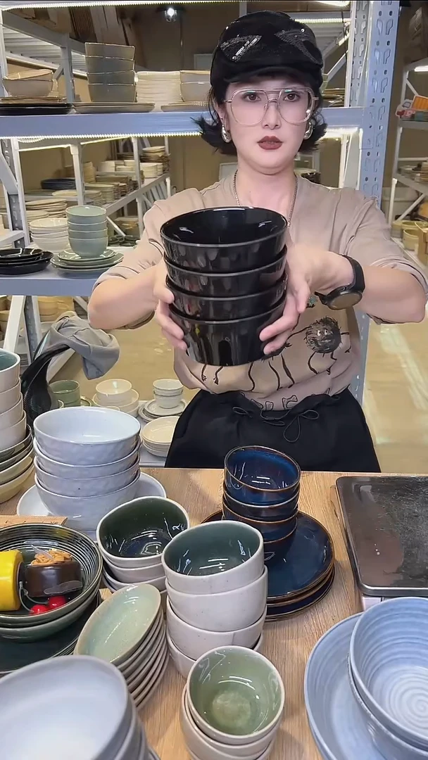 瓷221高温釉下彩陶瓷餐具默认微瑕