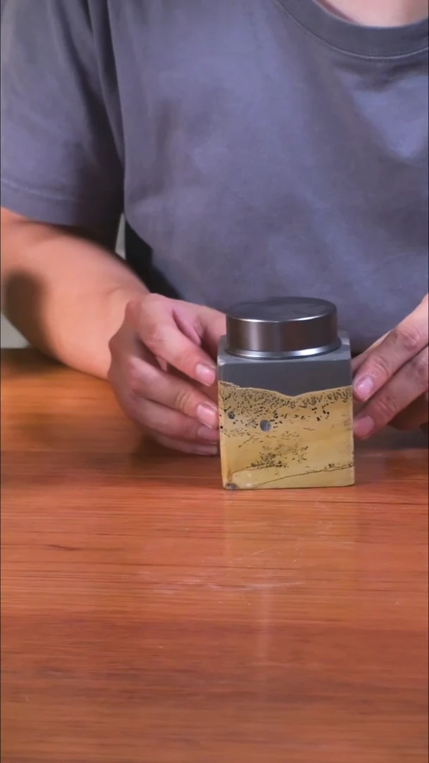 天然国画石茶具套装