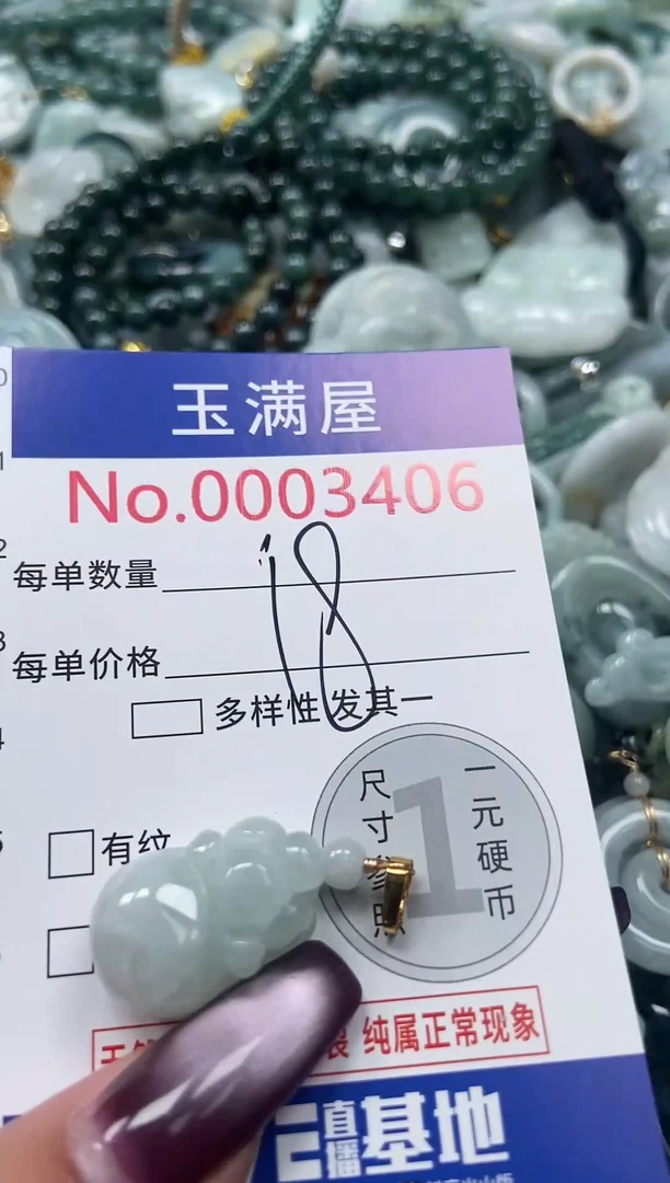 颈饰未镶嵌翡翠3406