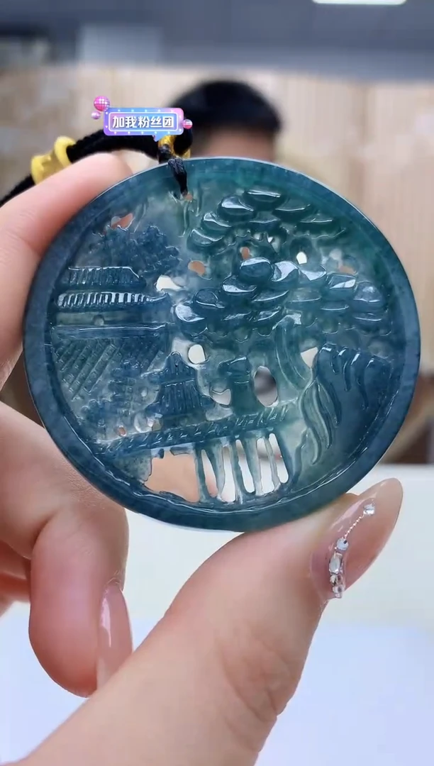 翡翠未镶嵌颈饰5028jw-jj挂件2