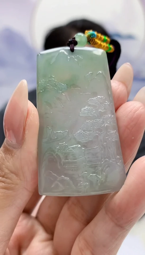 【闪购商品】定制翡翠未镶嵌5060MM-毛货挂件60