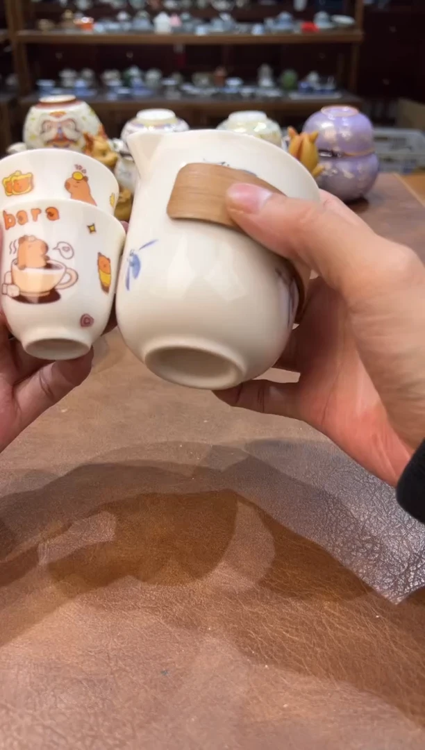 真的很便宜超好看会开片的旅行茶具