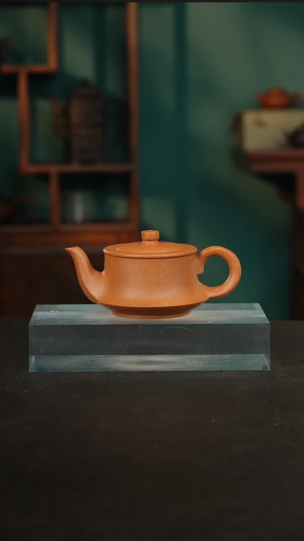 【闪购商品】紫砂茶壶12冷金黄曲壶