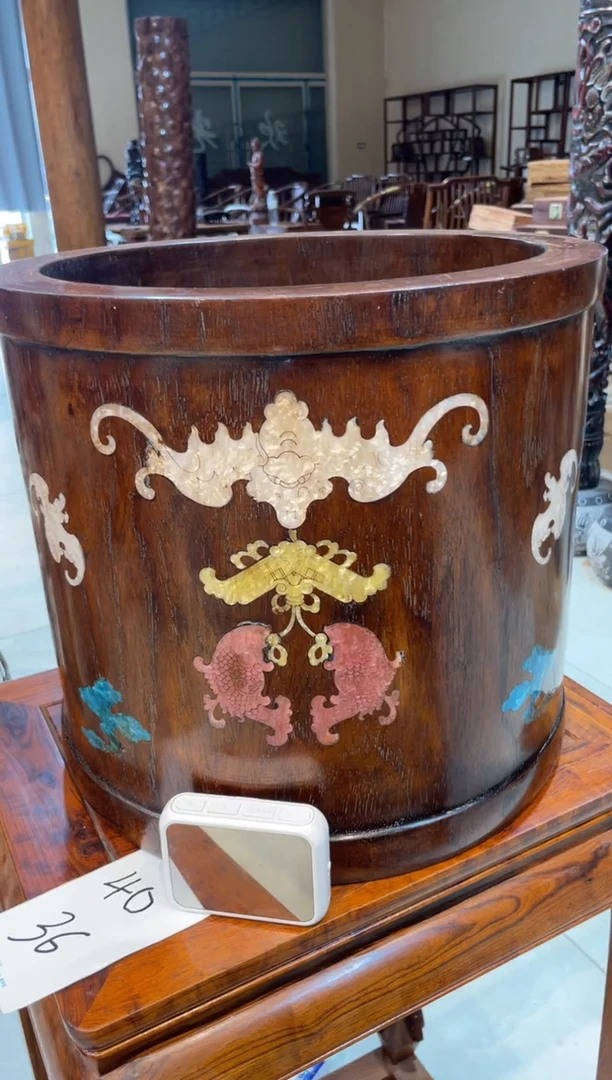 木妙**君珍藏老货...黄花梨笔筒