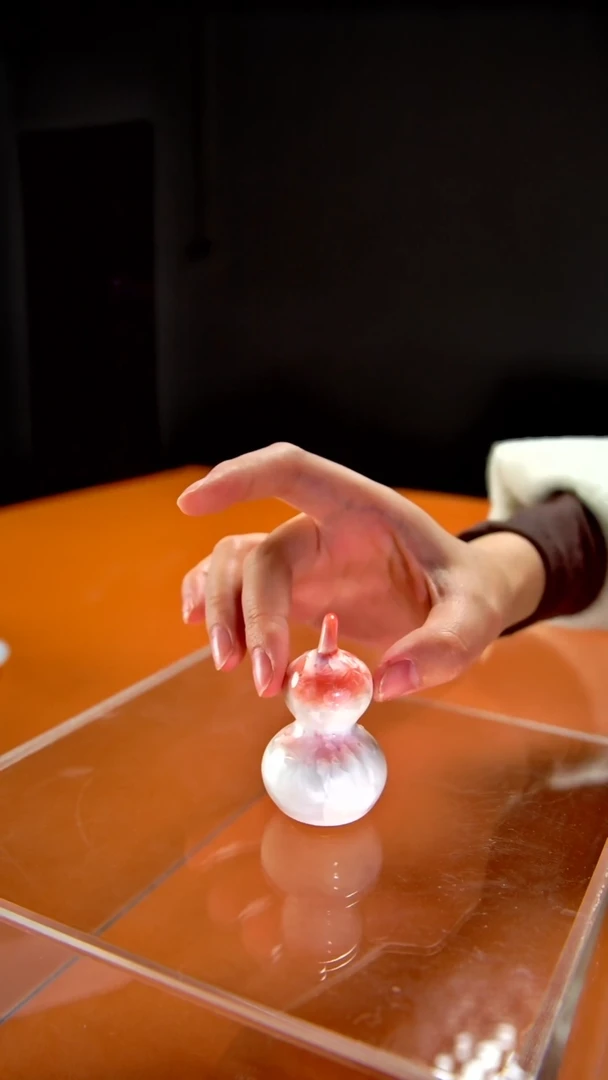 其他陶瓷 《言泥陶瓷》  窑变结晶釉小葫芦茶宠