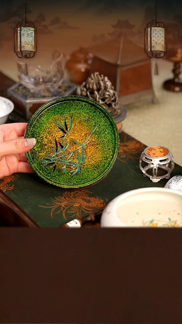 古篱清风圆形壶承