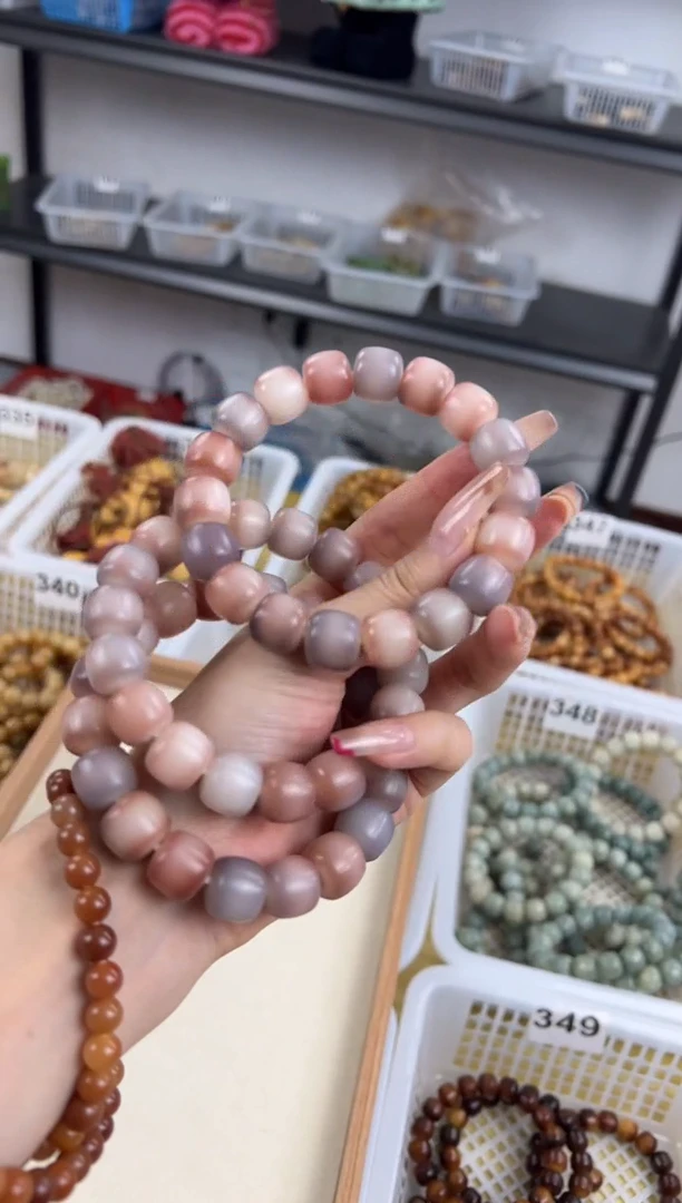 吊坠菩提根/象牙果莓果冰茶卡13粉紫手工干磨正桶329