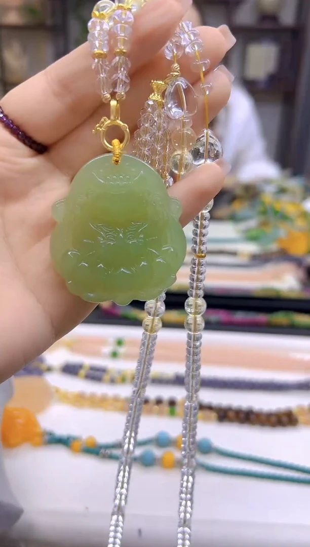 和田玉未镶嵌毛衣链DIY款M728