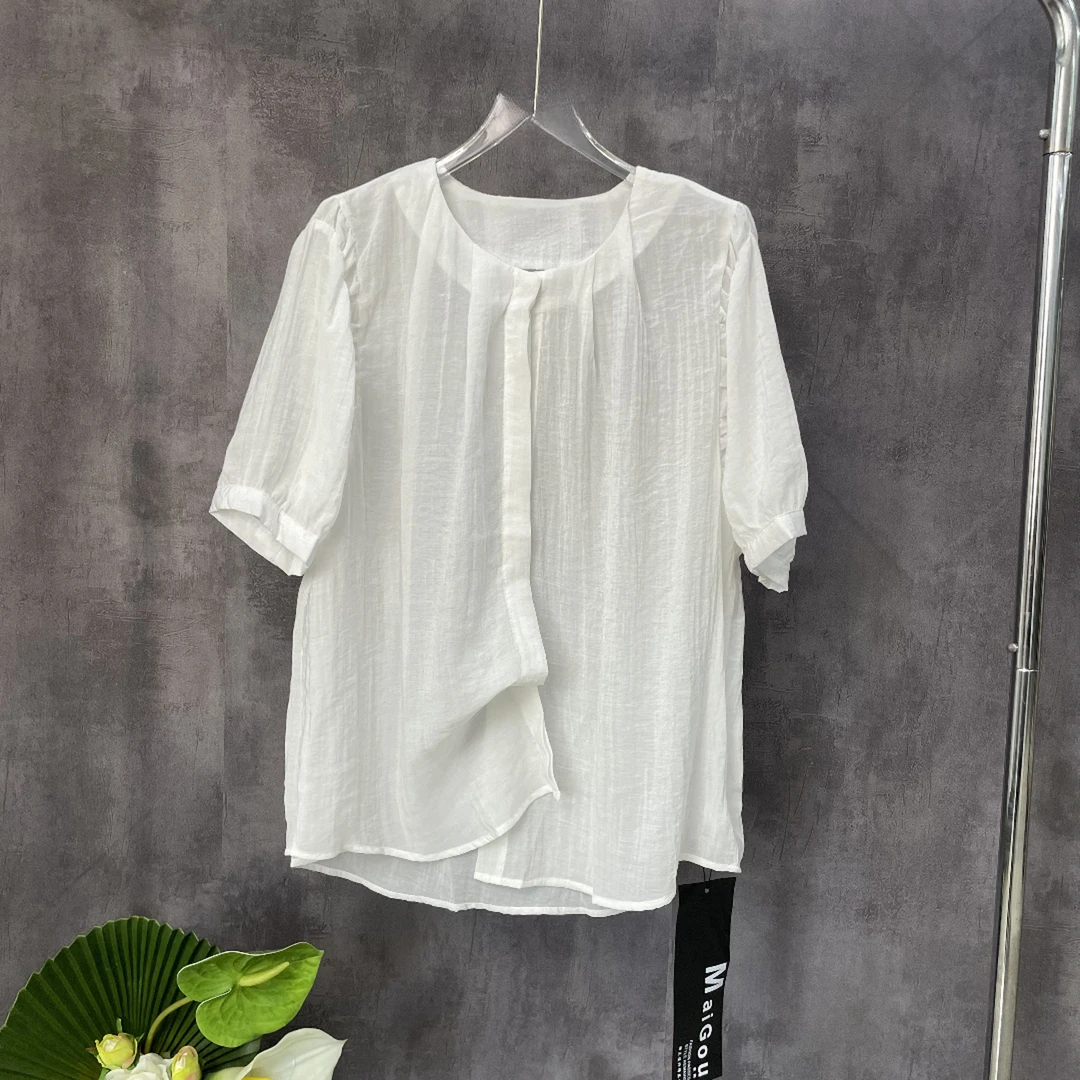 月月家/8808 夏季新款女装设计师款女士衬衫夏季百搭气质休闲