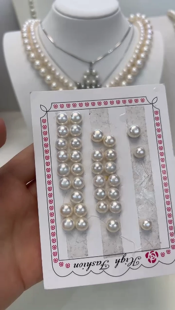 【闪购商品】淡水珍珠耳饰银S925镶嵌白素钉多样性发一件