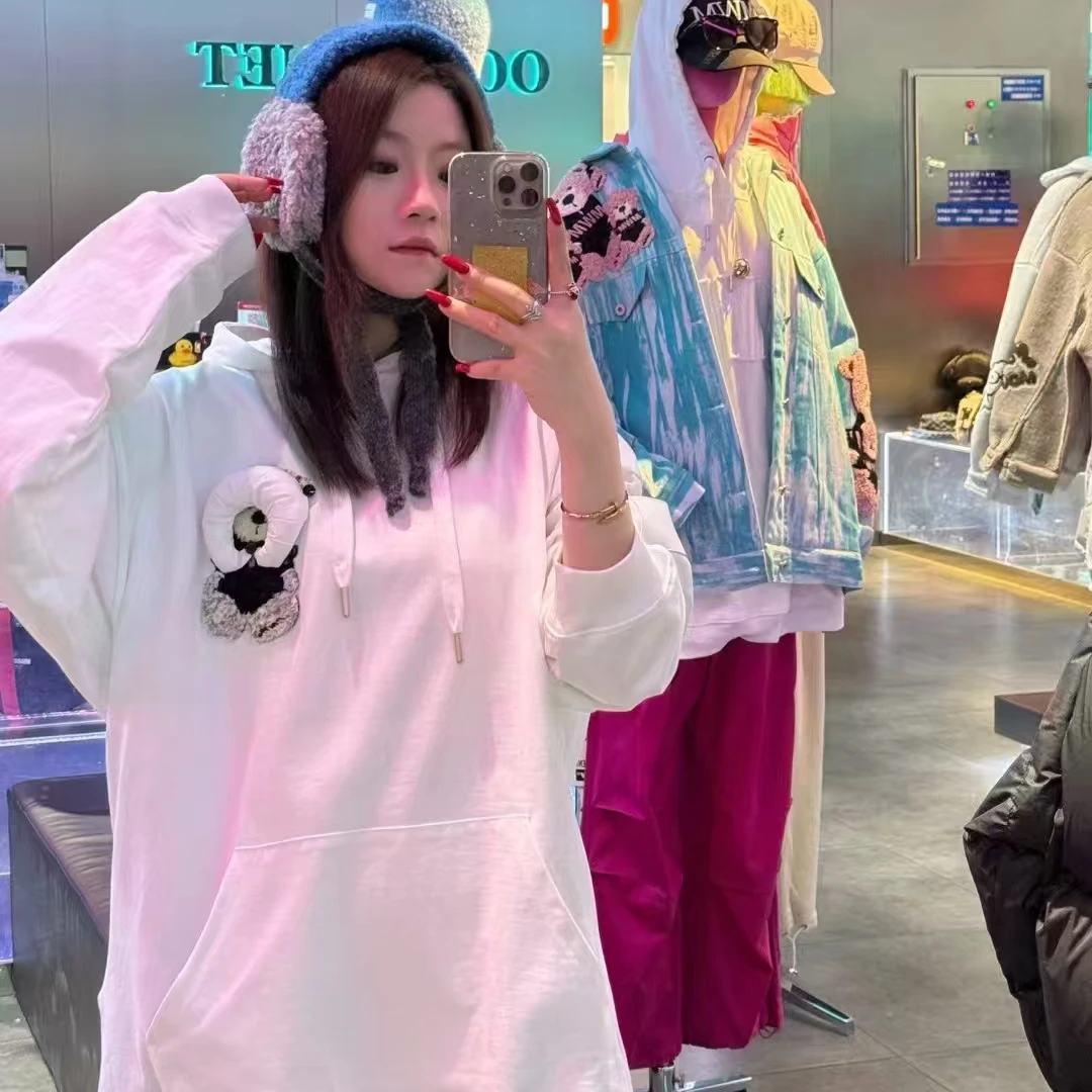 MWM 小熊连帽套头卫衣男女同款