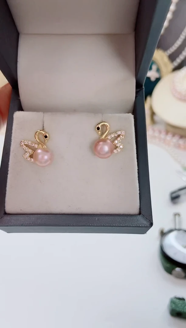 未镶嵌淡水珍珠耳钉耳钉