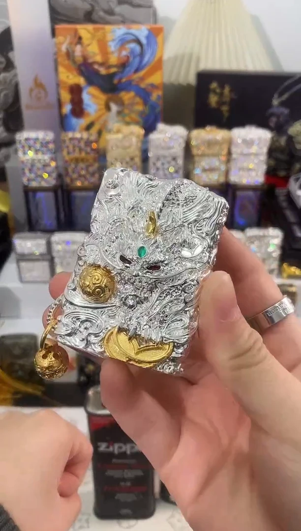 铜银玉貔貅带油火石