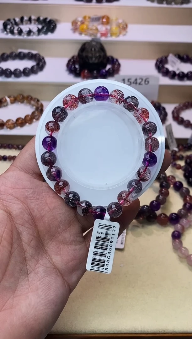 【闪购商品】水晶手链未镶嵌黑加仑超七单圈9m+