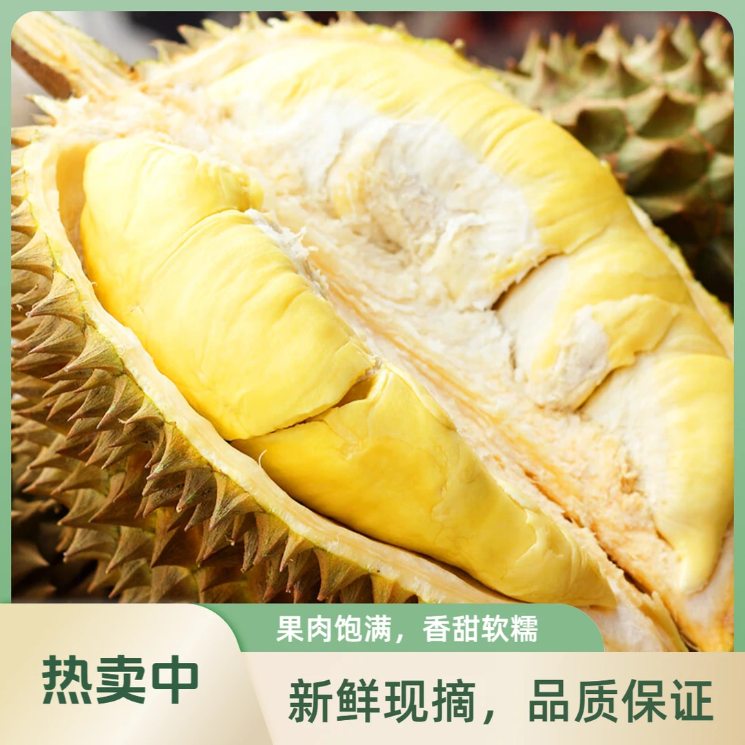 【纯肉】泰国金枕树熟鲜榴莲 核小 （1-3斤）贵阳同城配送金枕泰国