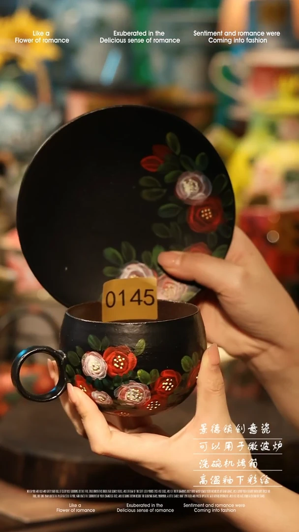 陶瓷景德镇高温釉下彩手工手绘款式@A0145@