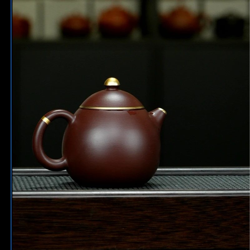 D0409宜兴紫砂龙蛋壶200cc