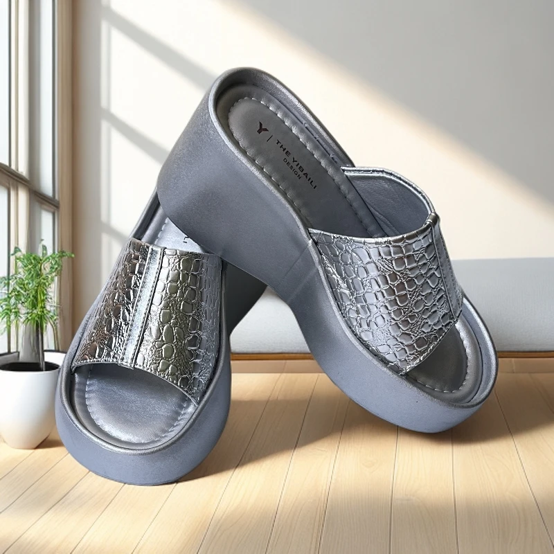 新款拖鞋推荐时尚休闲百搭女士夏季外穿厚底高跟坡跟CO5-2